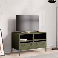 vidaXL TV Cabinet TV Stand TV Unit Entertainment Centre Cold-rolled Steel - olive green, 68 x 39 x 43.5 cm - Additional view 2