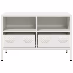 vidaXL TV Cabinet TV Stand TV Unit Entertainment Centre Cold-rolled Steel - white, 68 x 39 x 43.5 cm - Additional view 4