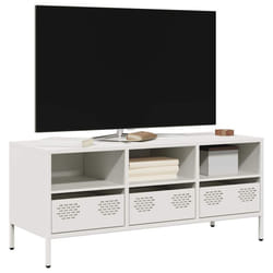 vidaXL TV Cabinet White 101.5x39x43.5 cm Cold-rolled Steel TV stand