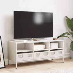 vidaXL TV Cabinet White 101.5x39x43.5 cm Cold-rolled Steel TV stand