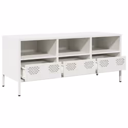 vidaXL TV Cabinet White 101.5x39x43.5 cm Cold-rolled Steel TV stand - Additional view 4