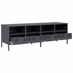 vidaXL TV Cabinet TV Stand TV Unit Entertainment Centre Cold-rolled Steel - anthracite, 135 x 39 x 43.5 cm - Additional view 4