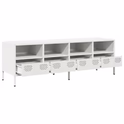 vidaXL TV Cabinet TV Stand TV Unit Entertainment Centre Cold-rolled Steel - white, 135 x 39 x 43.5 cm - Additional view 4