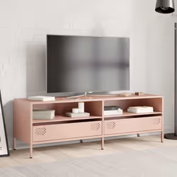 vidaXL TV Cabinet TV Stand TV Unit Media Hifi Cabinet  Cold-rolled Steel - pink, 135 x 39 x 43.5 cm - Additional view 2