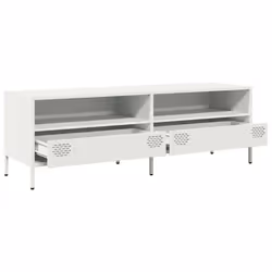 vidaXL TV Cabinet TV Stand TV Unit Media Hifi Cabinet  Cold-rolled Steel - white, 135 x 39 x 43.5 cm - Additional view 4