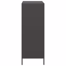 vidaXL Highboard Sideboard Home Storage Side Cabinet Cupboard Buffet Steel - black, 68x39x103,5 cm - Additional view 5