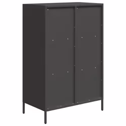 vidaXL Highboard Sideboard Home Storage Side Cabinet Cupboard Buffet Steel - black, 68x39x103,5 cm - Additional view 6