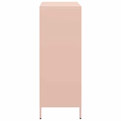 vidaXL Highboard Sideboard Home Storage Side Cabinet Cupboard Buffet Steel - pink, 68x39x103,5 cm - Additional view 5