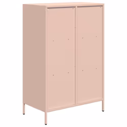 vidaXL Highboard Sideboard Home Storage Side Cabinet Cupboard Buffet Steel - pink, 68x39x103,5 cm - Additional view 6