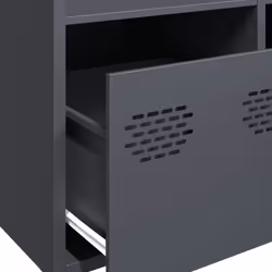 vidaXL Highboard Sideboard Home Storage Side Cabinet Cupboard Buffet Steel - anthracite, 68x39x103,5 cm - Additional view 8