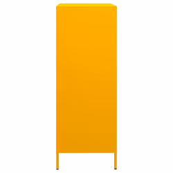 vidaXL Highboard Sideboard Home Storage Side Cabinet Cupboard Buffet Steel - yellow, 68x39x103,5 cm - Additional view 5