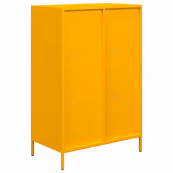 vidaXL Highboard Sideboard Home Storage Side Cabinet Cupboard Buffet Steel - yellow, 68x39x103,5 cm - Additional view 6