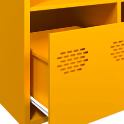 vidaXL Highboard Sideboard Home Storage Side Cabinet Cupboard Buffet Steel - yellow, 68x39x103,5 cm - Additional view 8