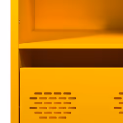 vidaXL Highboard Sideboard Home Storage Side Cabinet Cupboard Buffet Steel - yellow, 68x39x103,5 cm - Additional view 9