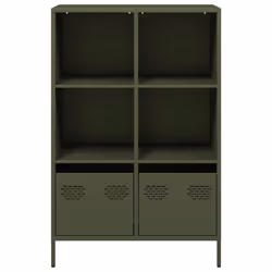vidaXL Highboard Sideboard Home Storage Side Cabinet Cupboard Buffet Steel - green, 68x39x103,5 cm - Additional view 4