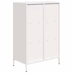 vidaXL Highboard Sideboard Home Storage Side Cabinet Cupboard Buffet Steel - white, 68x39x103,5 cm - Additional view 6
