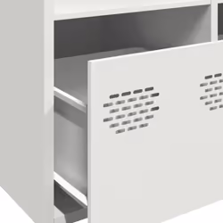 vidaXL Highboard Sideboard Home Storage Side Cabinet Cupboard Buffet Steel - white, 68x39x103,5 cm - Additional view 8