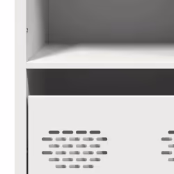 vidaXL Highboard Sideboard Home Storage Side Cabinet Cupboard Buffet Steel - white, 68x39x103,5 cm - Additional view 9