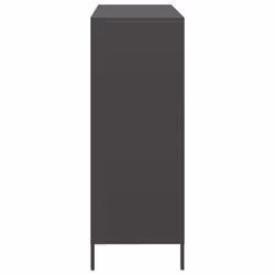 vidaXL Highboard Sideboard Home Storage Side Cabinet Cupboard Buffet Steel - black, 101,5x39x103,5 cm - Additional view 5