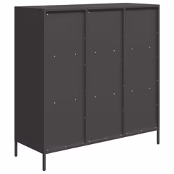vidaXL Highboard Sideboard Home Storage Side Cabinet Cupboard Buffet Steel - black, 101,5x39x103,5 cm - Additional view 6