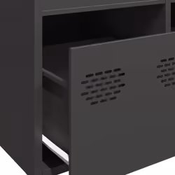 vidaXL Highboard Sideboard Home Storage Side Cabinet Cupboard Buffet Steel - black, 101,5x39x103,5 cm - Additional view 8