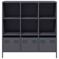 vidaXL Highboard Sideboard Home Storage Side Cabinet Cupboard Buffet Steel - anthracite, 101,5x39x103,5 cm - Additional view 4