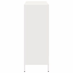 vidaXL Highboard Sideboard Home Storage Side Cabinet Cupboard Buffet Steel - white, 101,5x39x103,5 cm - Additional view 5