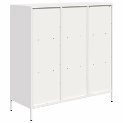 vidaXL Highboard Sideboard Home Storage Side Cabinet Cupboard Buffet Steel - white, 101,5x39x103,5 cm - Additional view 6