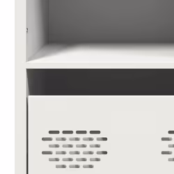 vidaXL Highboard Sideboard Home Storage Side Cabinet Cupboard Buffet Steel - white, 101,5x39x103,5 cm - Additional view 9