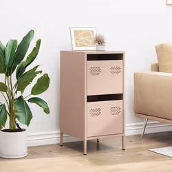 vidaXL Sideboard Pink 35x39x73.5 cm Cold-rolled Steel storage cabinet - Additional view 2