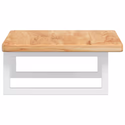 vidaXL Basin Shelf Wall Mounted Bathroom Countertop Steel and Solid Wood Oak - Additional view 4