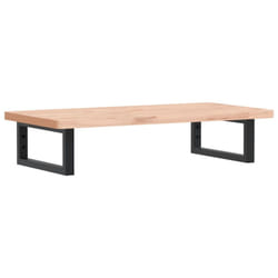 vidaXL Basin Shelf Wall Mounted Bathroom Countertop Steel and Solid Wood Beech