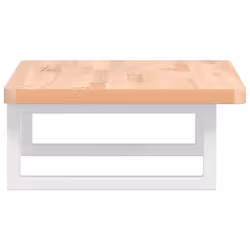 vidaXL Basin Shelf Wall Mounted Bathroom Countertop Steel and Solid Wood Beech - Additional view 4