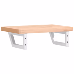 vidaXL Basin Shelf Wall Mounted Bathroom Countertop Steel and Solid Wood Beech - Additional view 5