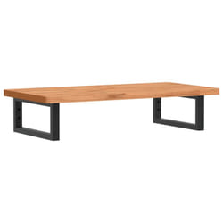 vidaXL Basin Shelf Wall Mounted Bathroom Countertop Steel and Solid Wood Beech