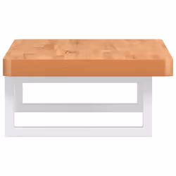 vidaXL Basin Shelf Wall Mounted Bathroom Countertop Steel and Solid Wood Beech - Additional view 4