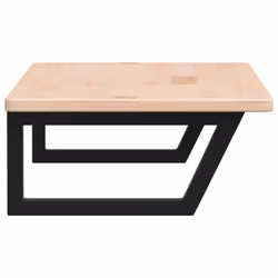 vidaXL Basin Shelf Wall Mounted Bathroom Countertop Steel and Solid Wood Oak - Additional view 4