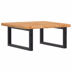vidaXL Basin Shelf Wall Mounted Bathroom Countertop Steel and Solid Wood Oak - Additional view 5