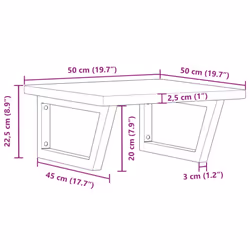 vidaXL Basin Shelf Wall Mounted Bathroom Countertop Steel and Solid Wood Oak - Additional view 10