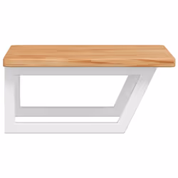 vidaXL Basin Shelf Wall Mounted Bathroom Countertop Steel and Solid Wood Oak - Additional view 4