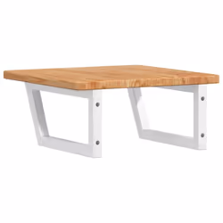 vidaXL Basin Shelf Wall Mounted Bathroom Countertop Steel and Solid Wood Oak - Additional view 5