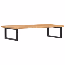 vidaXL Basin Shelf Wall Mounted Bathroom Countertop Steel and Solid Wood Oak - Additional view 5