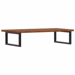 vidaXL Basin Shelf Wall Mounted Bathroom Countertop Steel and Solid Wood Oak - Additional view 5