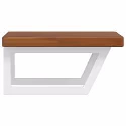 vidaXL Basin Shelf Wall Mounted Bathroom Countertop Steel and Solid Wood Oak - Additional view 4