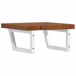 vidaXL Basin Shelf Wall Mounted Bathroom Countertop Steel and Solid Wood Oak - Additional view 5
