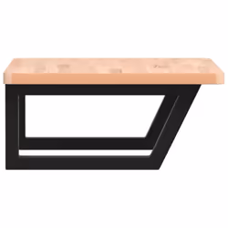 vidaXL Basin Shelf Wall Mounted Bathroom Countertop Steel and Solid Wood Beech - Additional view 4