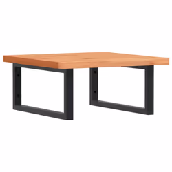 vidaXL Basin Shelf Wall Mounted Bathroom Countertop Steel and Solid Wood Beech
