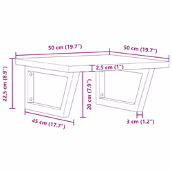 vidaXL Basin Shelf Wall Mounted Bathroom Countertop Steel and Solid Wood Beech - Additional view 3