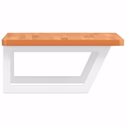 vidaXL Basin Shelf Wall Mounted Bathroom Countertop Steel and Solid Wood Beech - Additional view 4