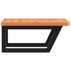 vidaXL Basin Shelf Wall Mounted Bathroom Countertop Steel and Solid Wood Beech - Additional view 4